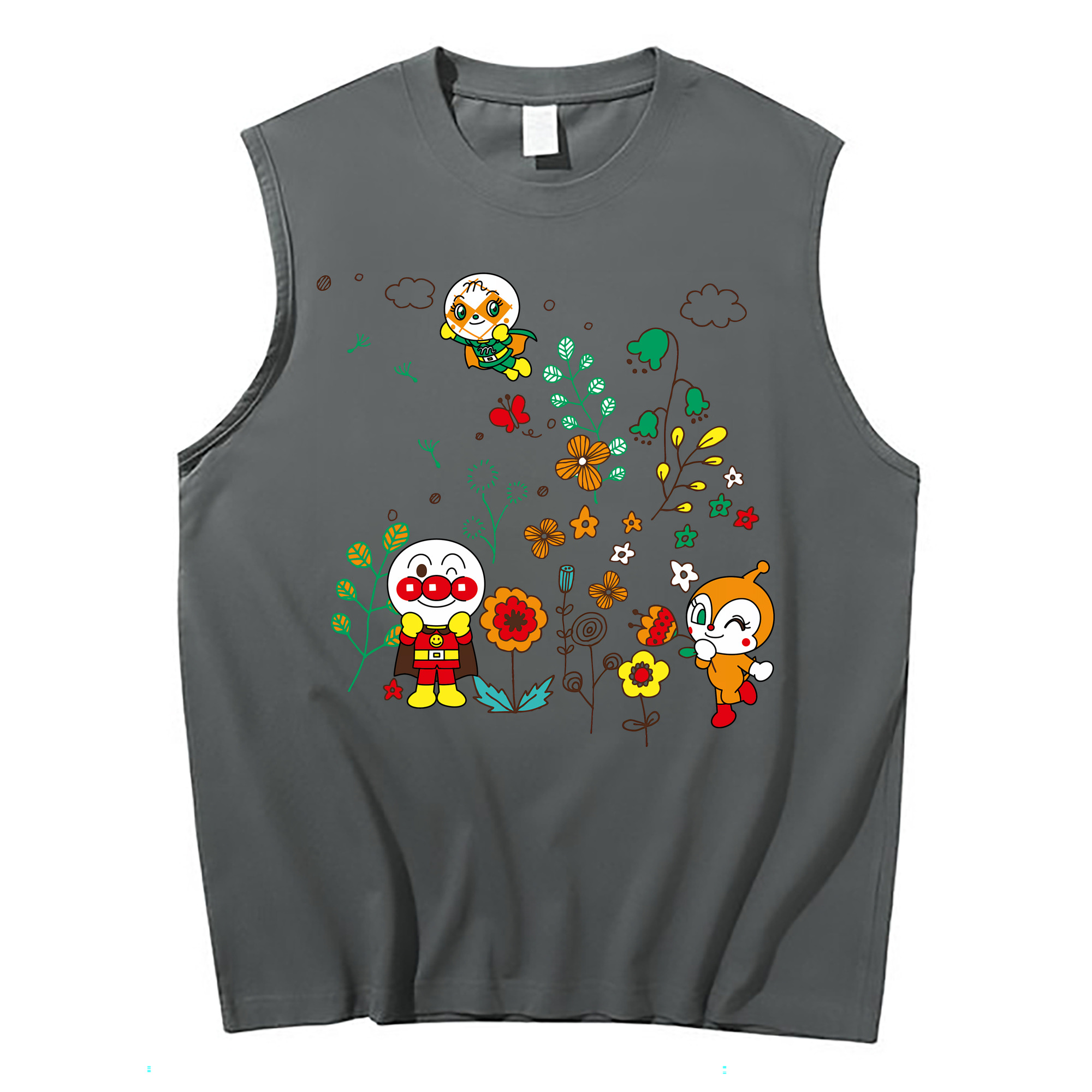 （画像用） アンパンマン Anpanman コットン100％タンクトップ（フロントプリント）